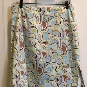 Geometric print skirt